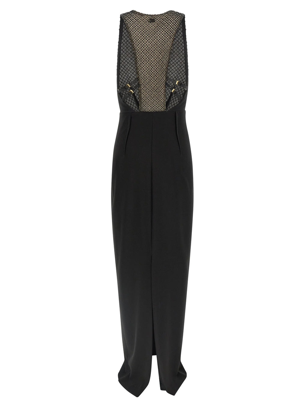 Elisabetta Franchi Black Polyester Long Dress