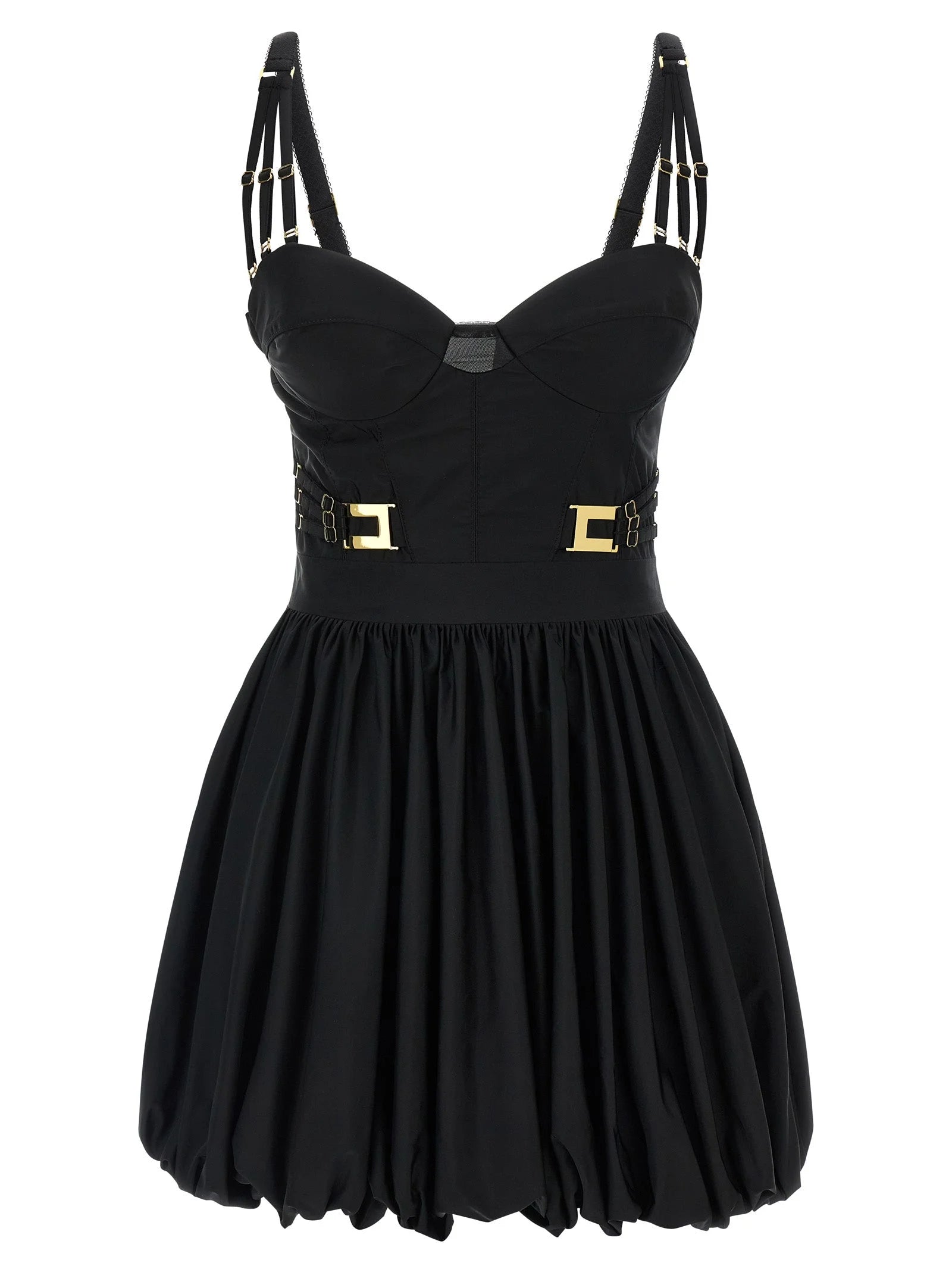 Elisabetta Franchi Black Polyester Short Dress