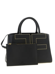Elisabetta Franchi Black Polyester Tote Bag