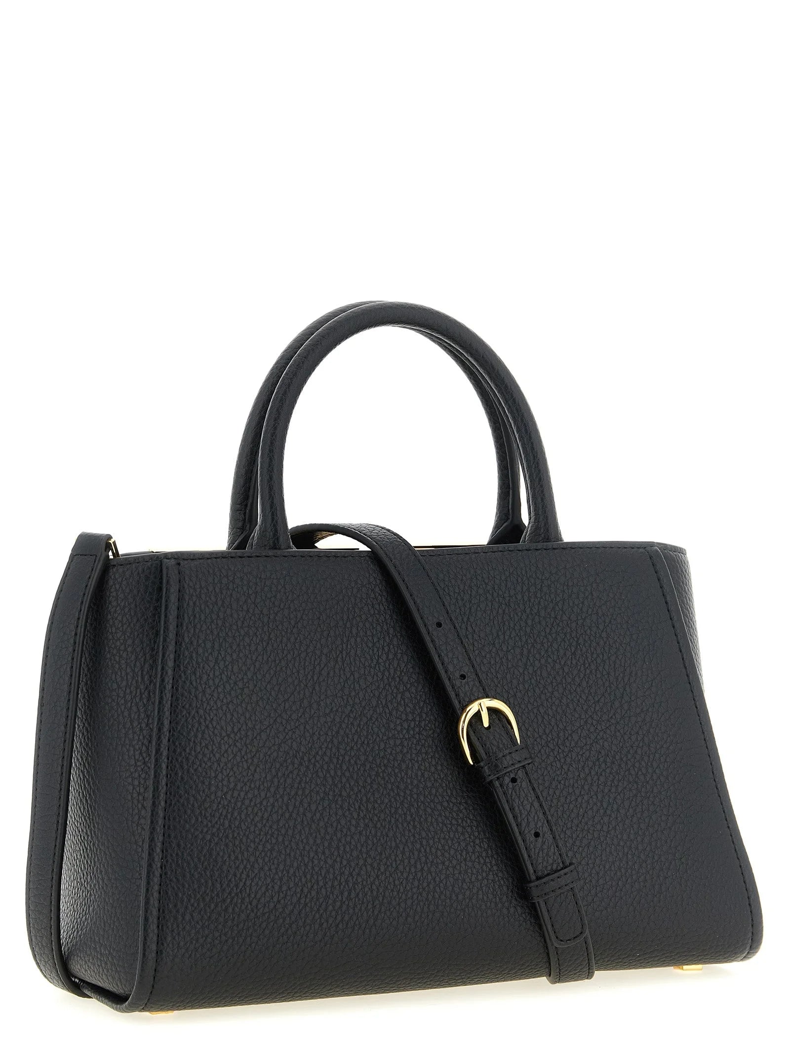 Elisabetta Franchi Black Polyester Tote Bag