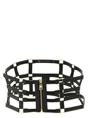 Elisabetta Franchi Black Polyethylene High-Waist Belt