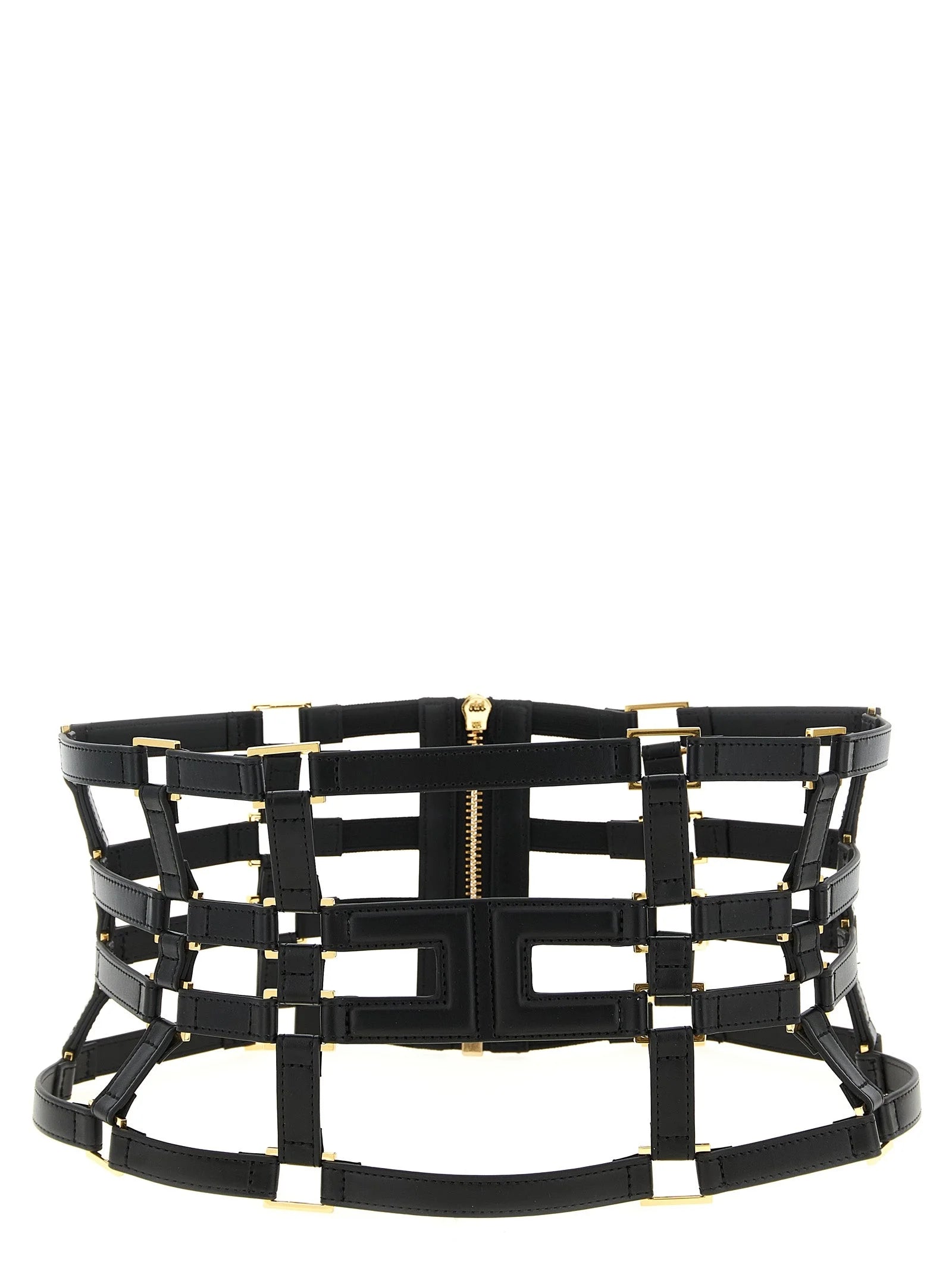 Elisabetta Franchi Black Polyethylene High-Waist Belt