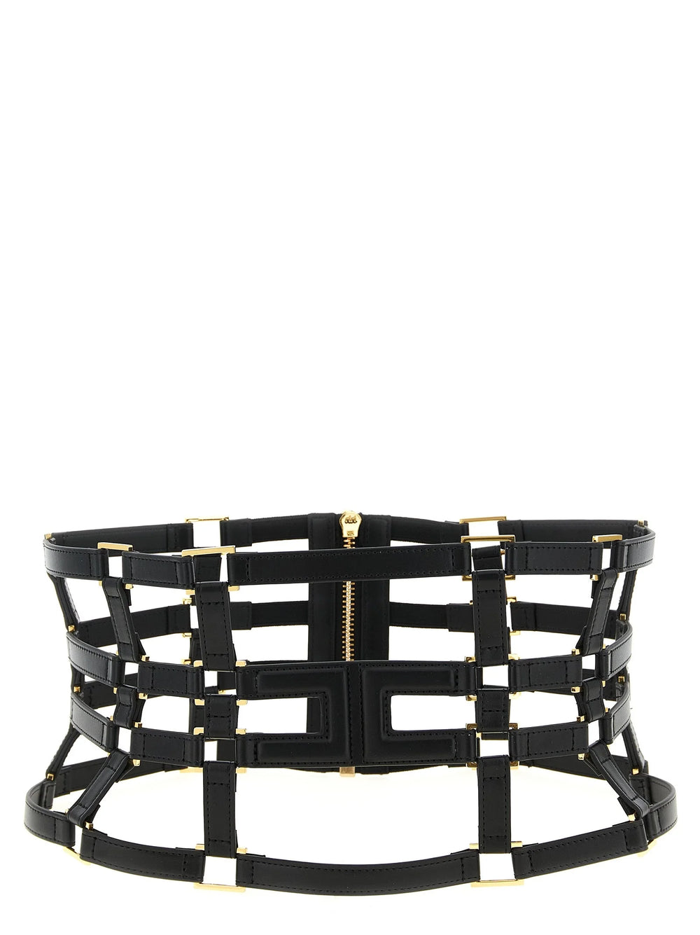 Elisabetta Franchi Black Polyethylene High-Waist Belt