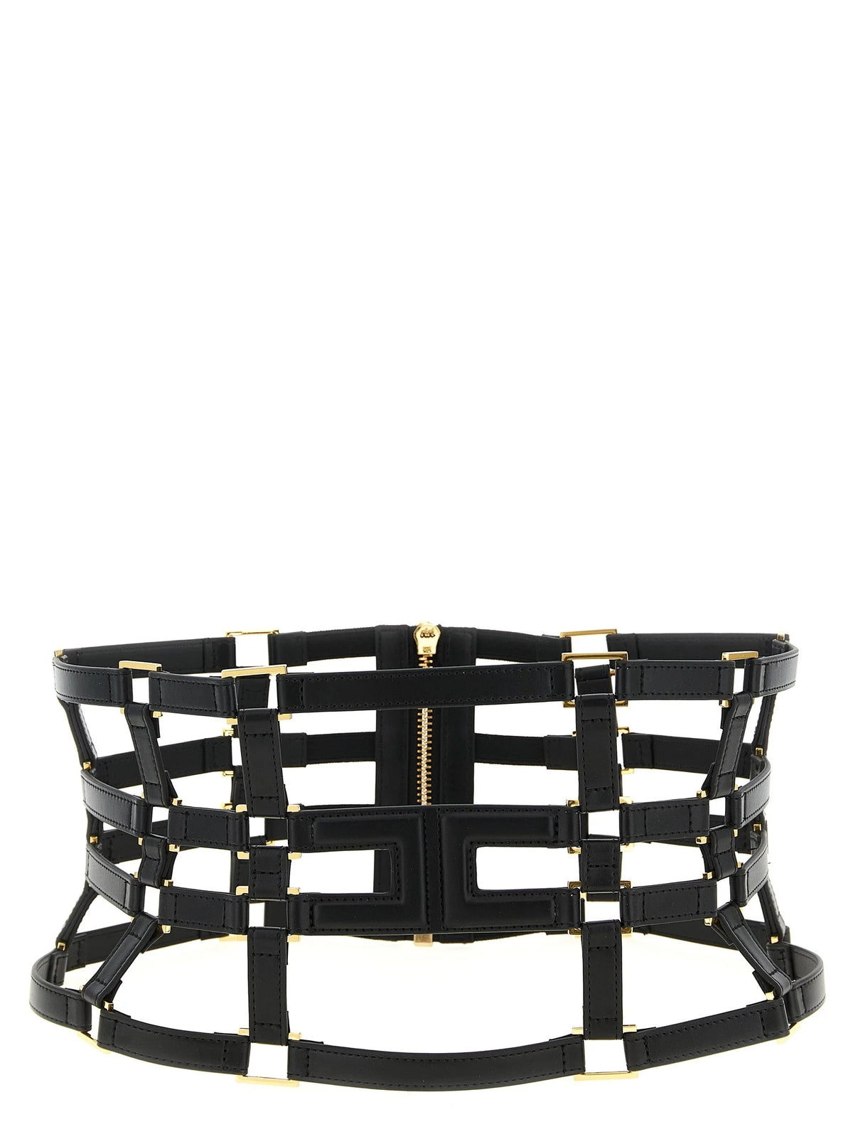 Elisabetta Franchi Black Polyethylene High-Waist Belt