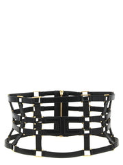 Elisabetta Franchi Black Polyethylene High-Waist Belt