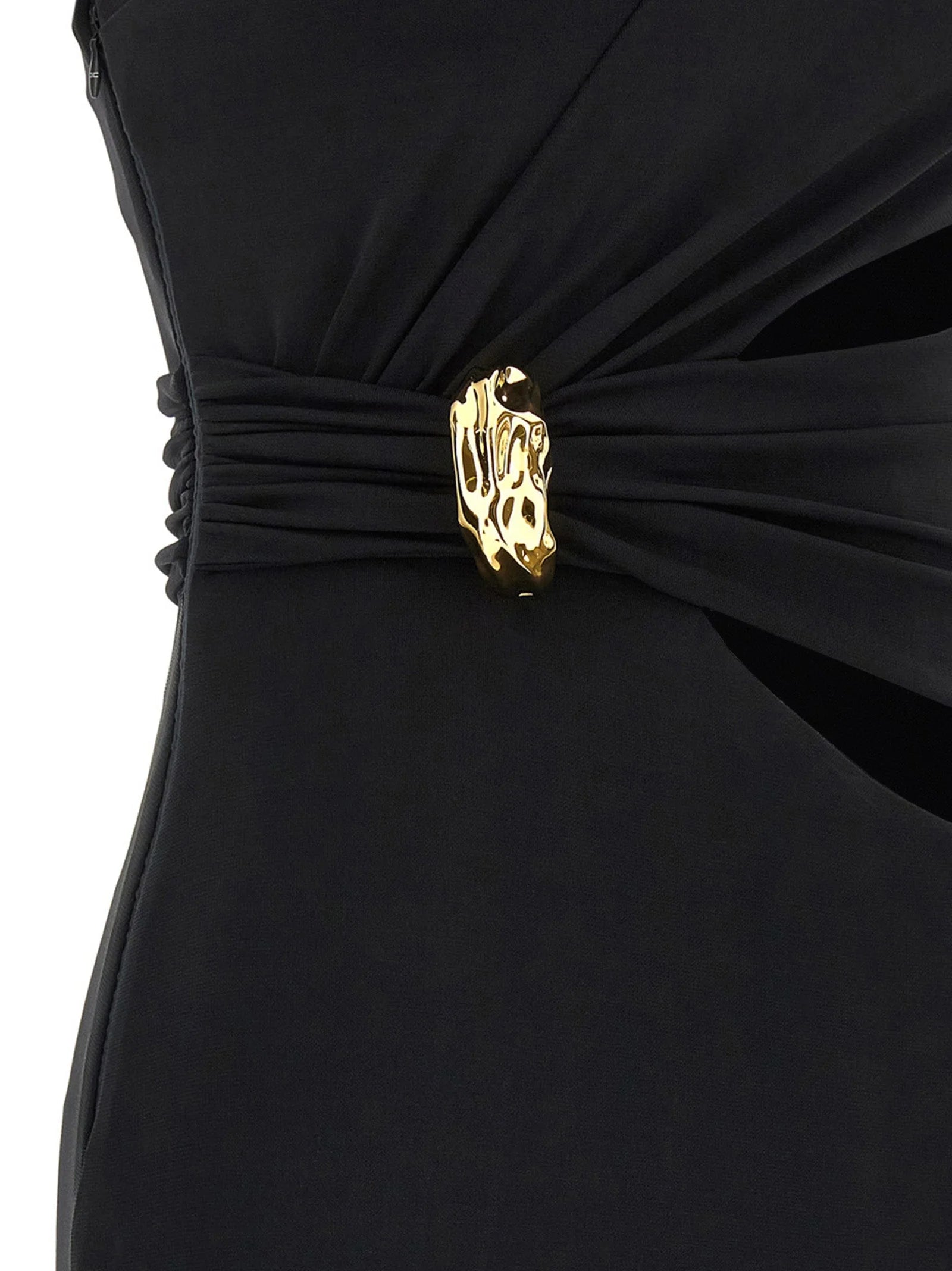 Elisabetta Franchi Black Viscose Long Dress