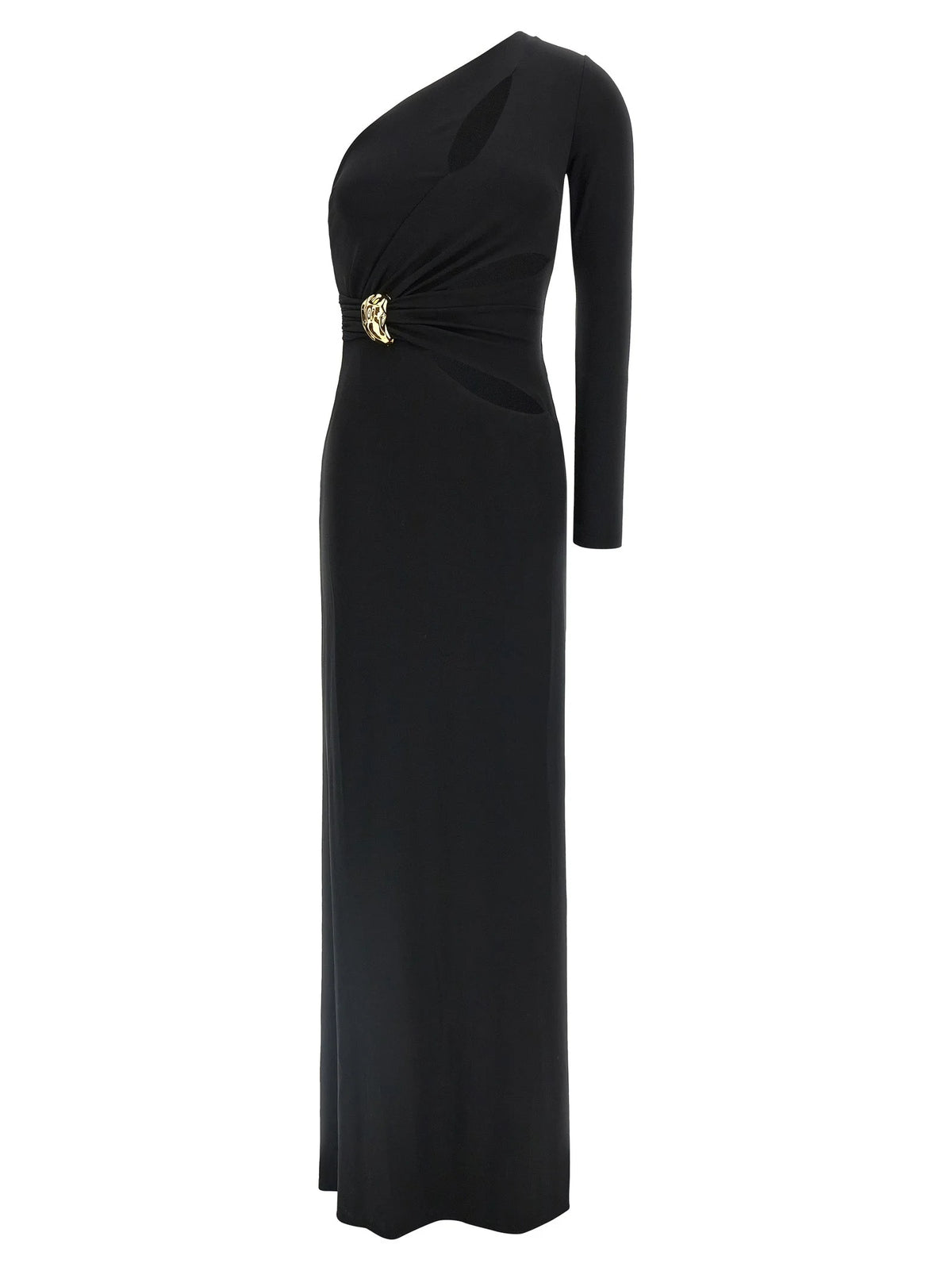 Elisabetta Franchi Black Viscose Long Dress