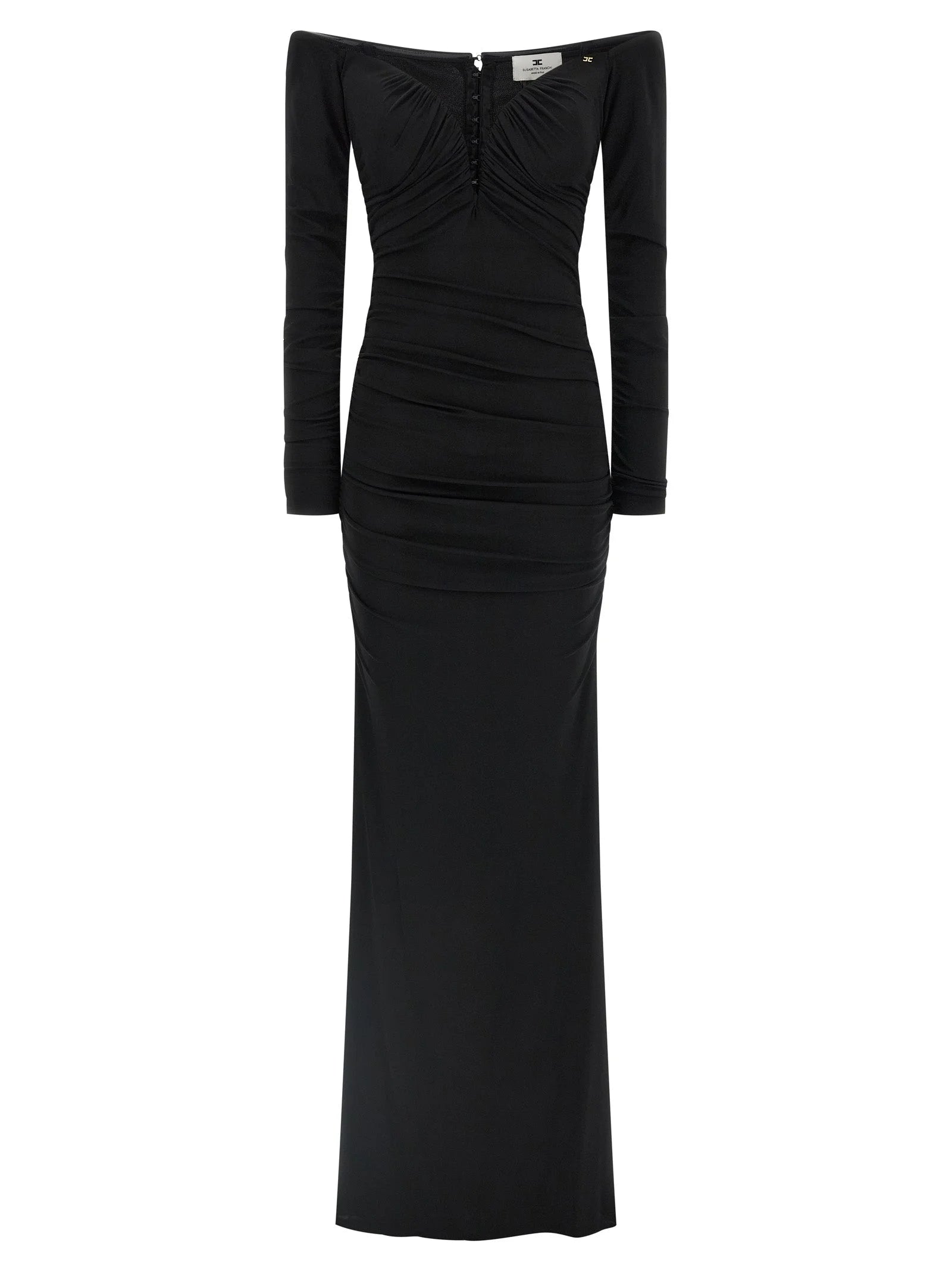 Elisabetta Franchi Black Viscose Long Dress