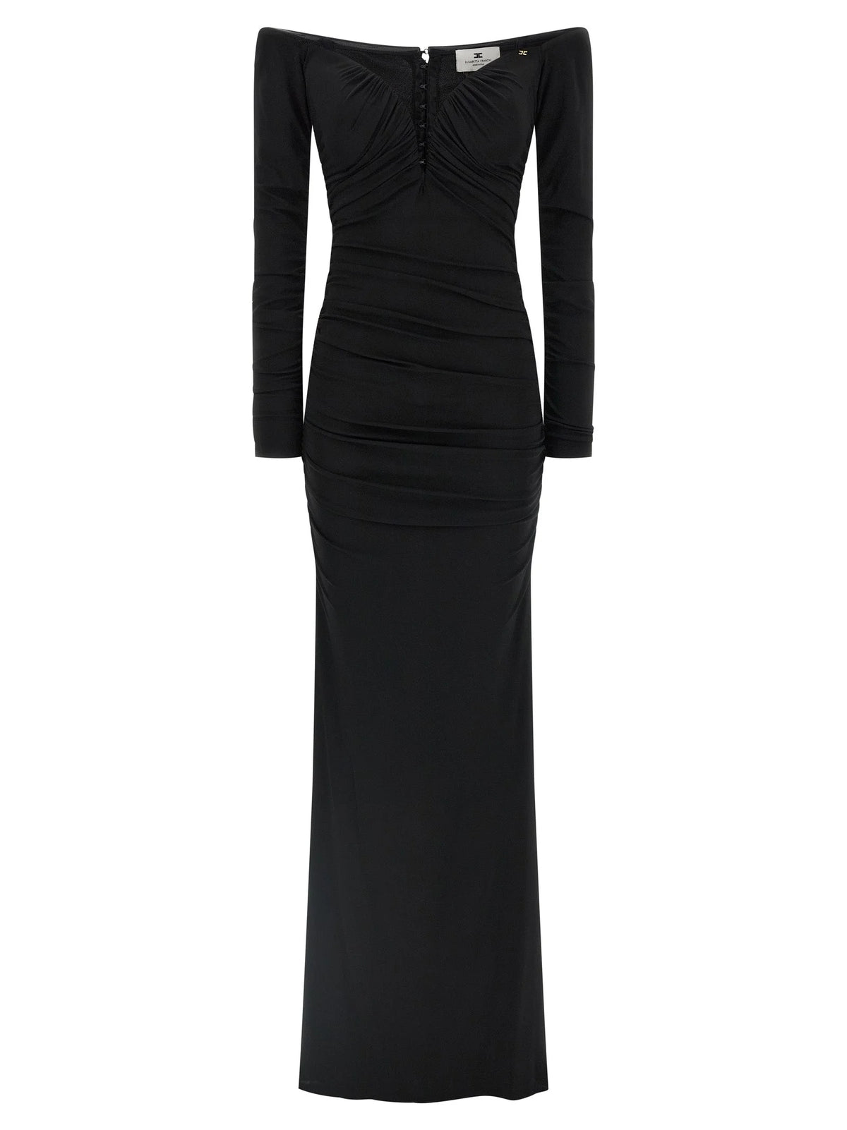 Elisabetta Franchi Black Viscose Long Dress