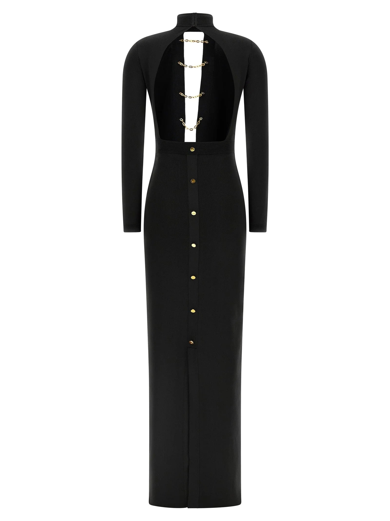 Elisabetta Franchi Black Viscose Long Dress - IT38