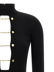 Elisabetta Franchi Black Viscose Long Dress - IT38