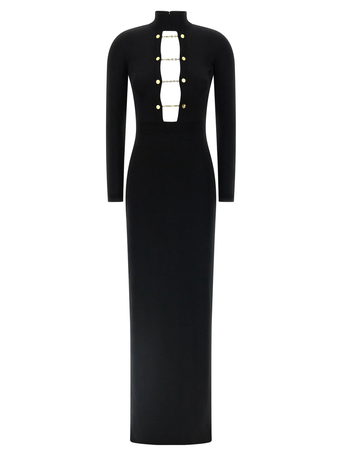Elisabetta Franchi Black Viscose Long Dress - IT38