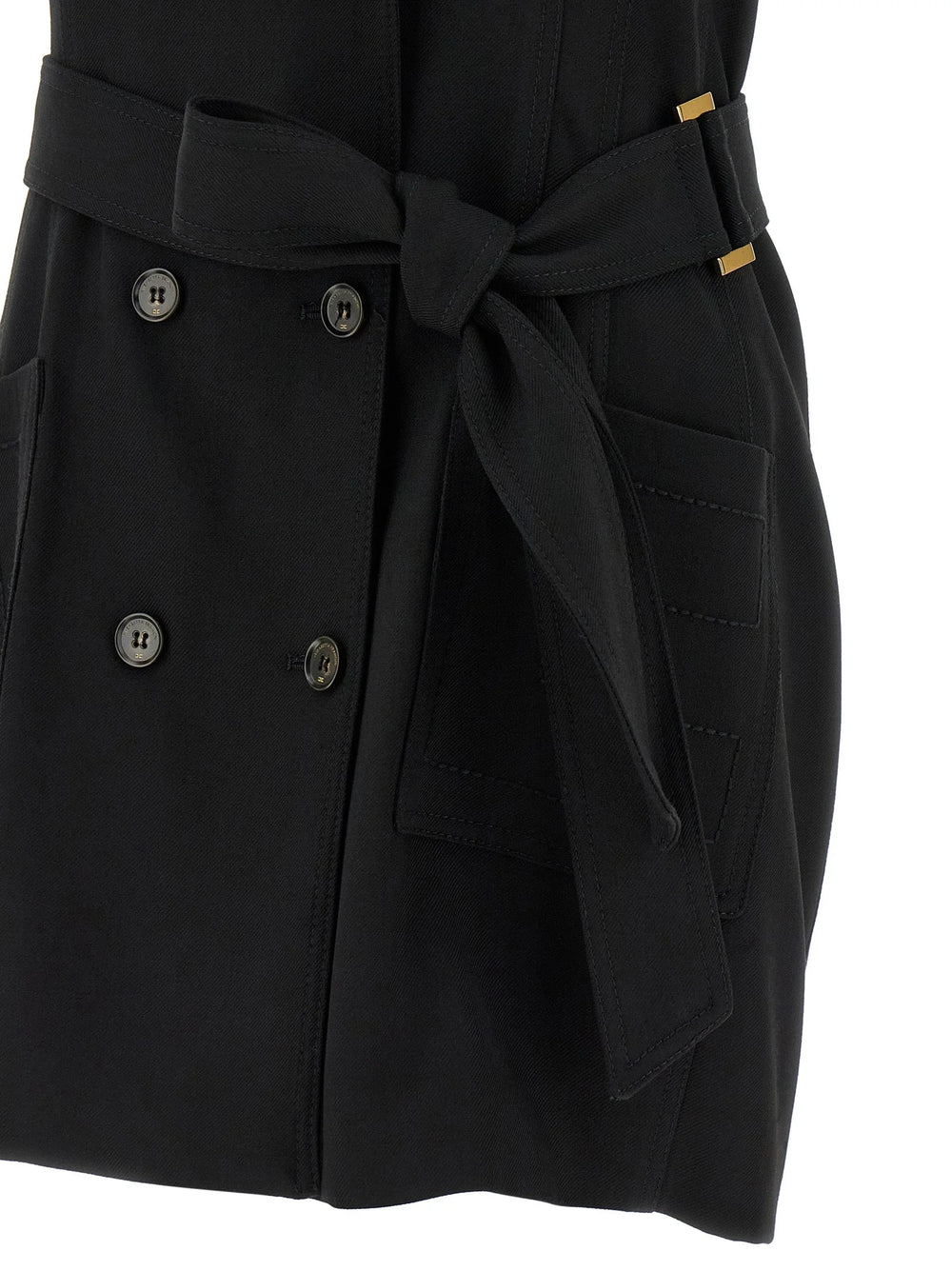 Elisabetta Franchi Black Viscose Short Dress
