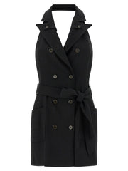Elisabetta Franchi Black Viscose Short Dress