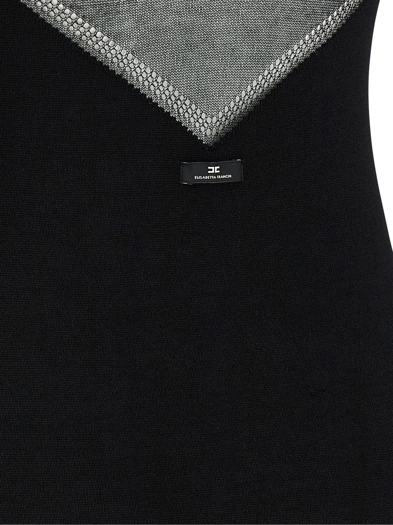 Elisabetta Franchi Black Viscose Short Dress