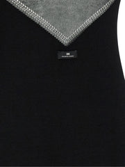 Elisabetta Franchi Black Viscose Short Dress