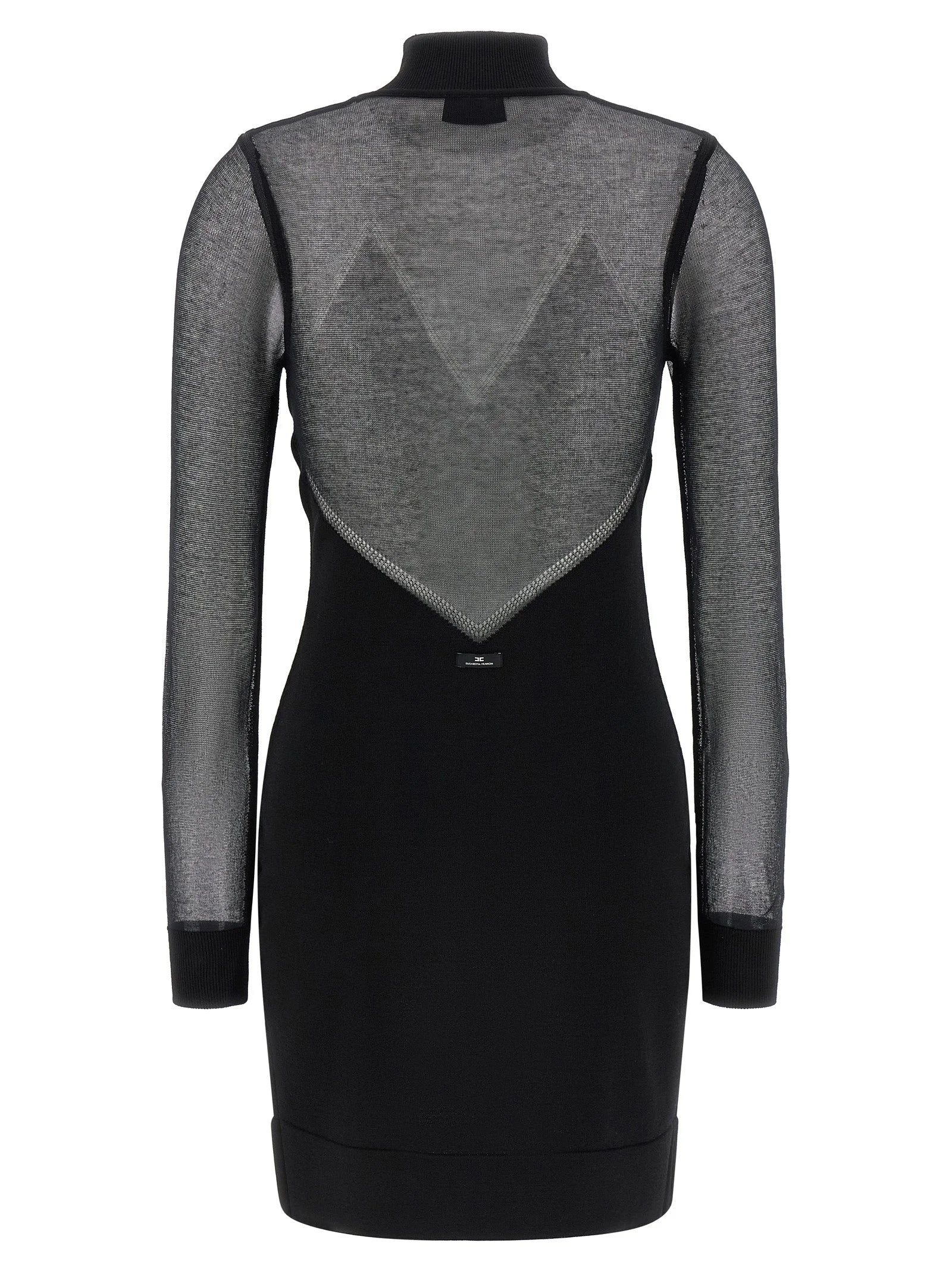 Elisabetta Franchi Black Viscose Short Dress
