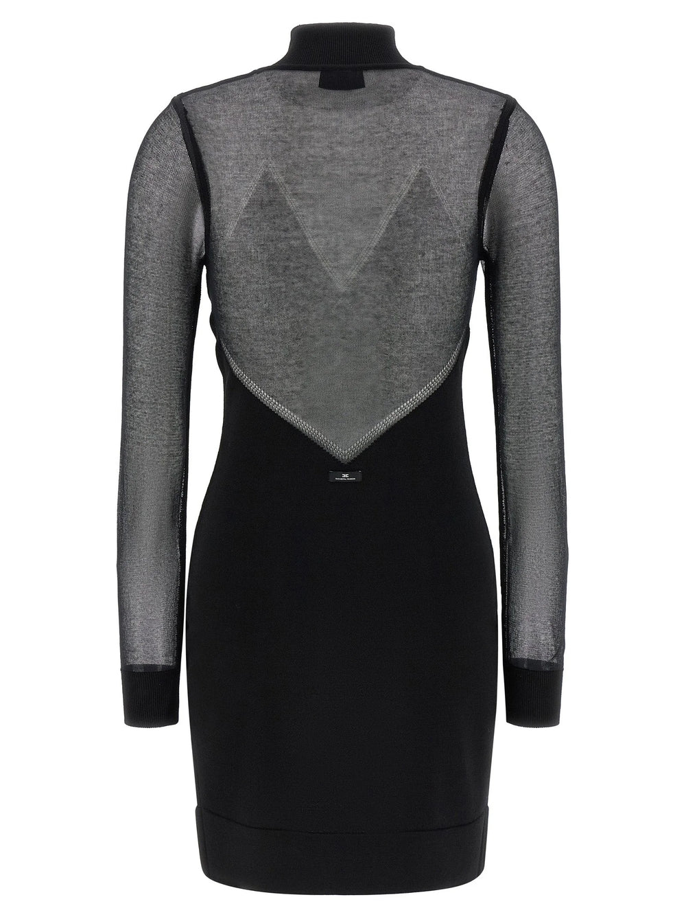 Elisabetta Franchi Black Viscose Short Dress