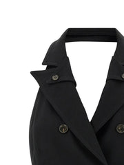 Elisabetta Franchi Black Viscose Short Dress
