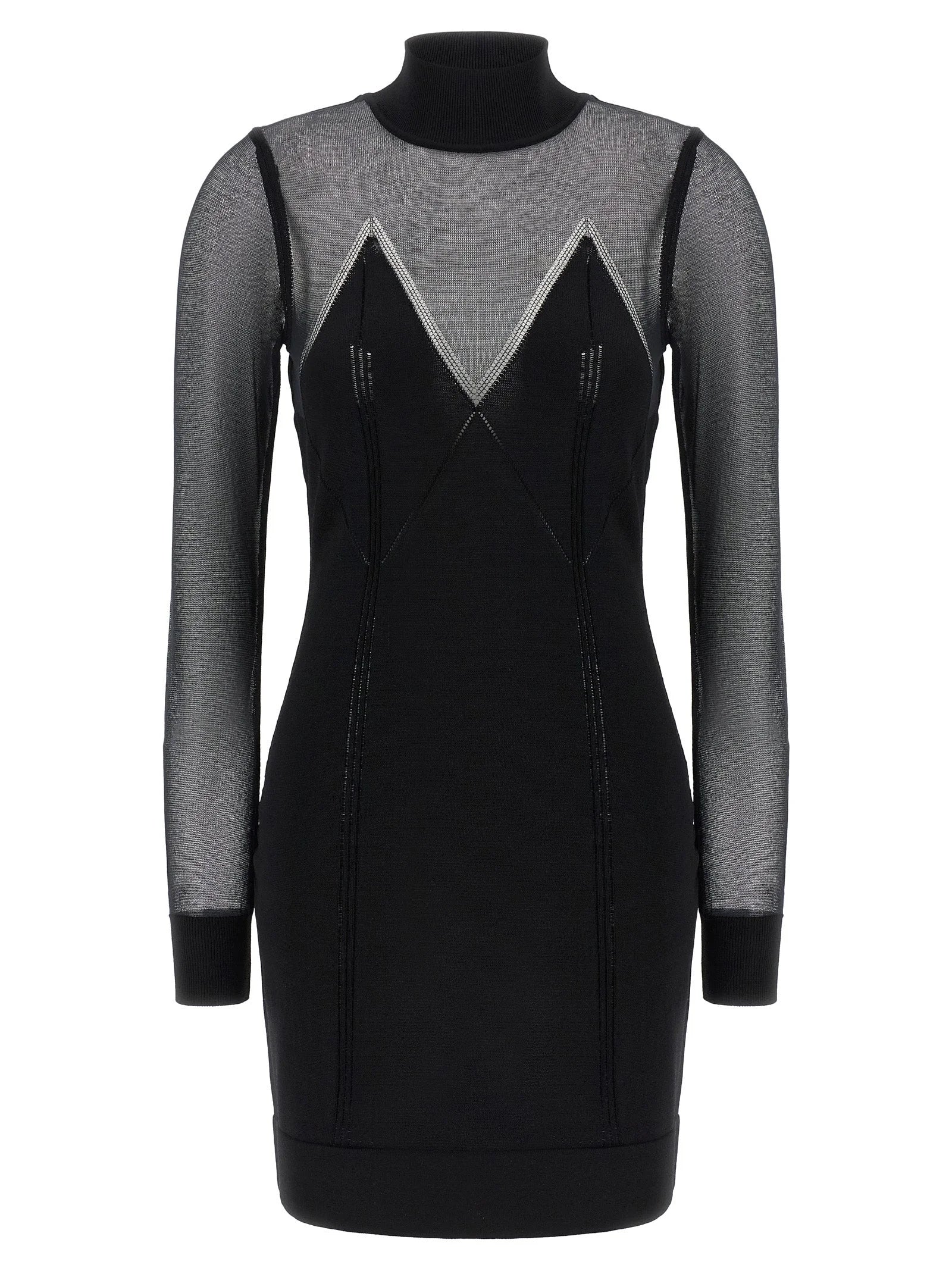 Elisabetta Franchi Black Viscose Short Dress