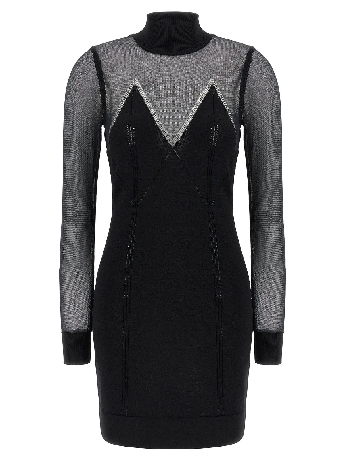 Elisabetta Franchi Black Viscose Short Dress