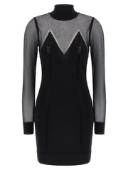 Elisabetta Franchi Black Viscose Short Dress