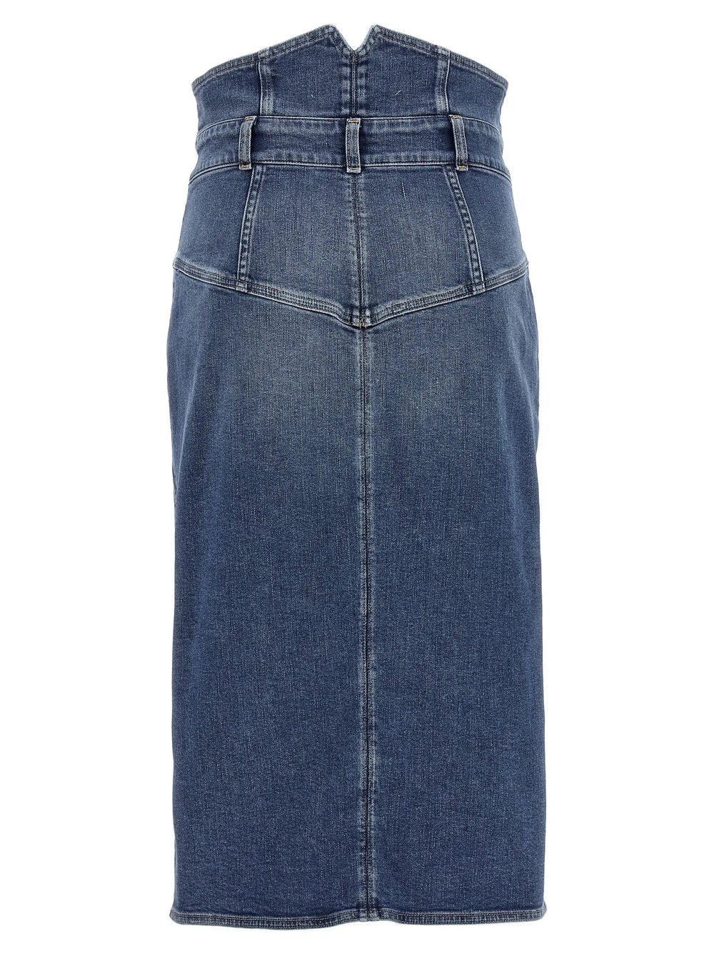 Elisabetta Franchi Blue Cotton Midi Skirt - IT42
