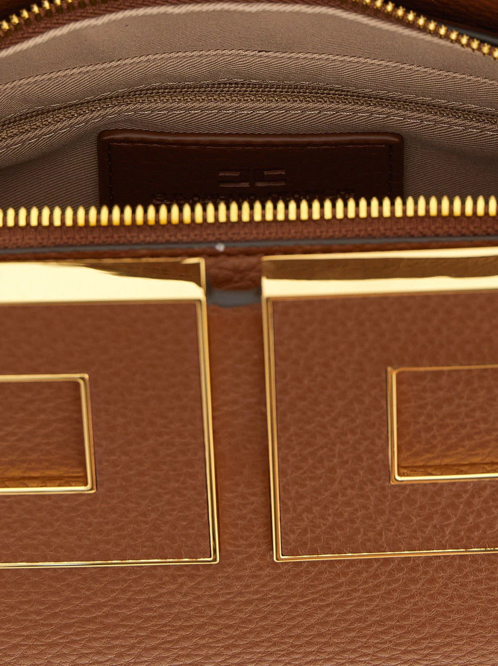 Elisabetta Franchi Brown Polyester Handbag