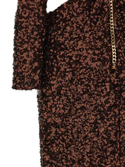 Elisabetta Franchi Brown Polyester Long Dress - IT40