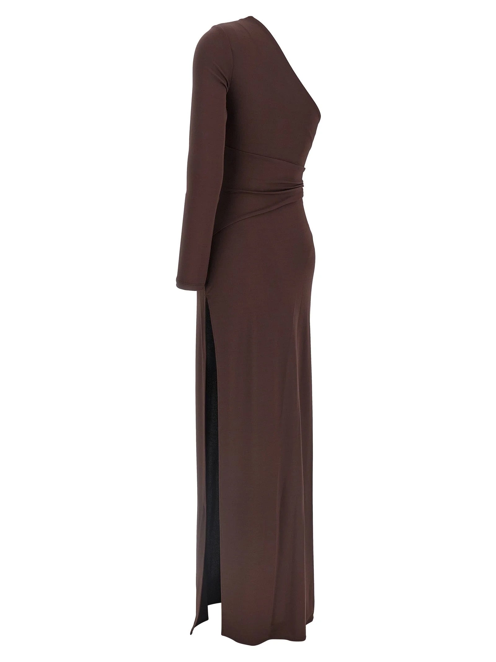 Elisabetta Franchi Brown Viscose Long Dress