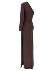 Elisabetta Franchi Brown Viscose Long Dress