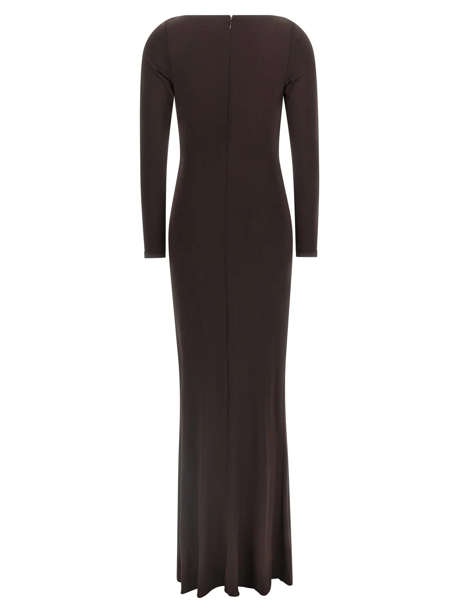 Elisabetta Franchi Brown Viscose Long Dress
