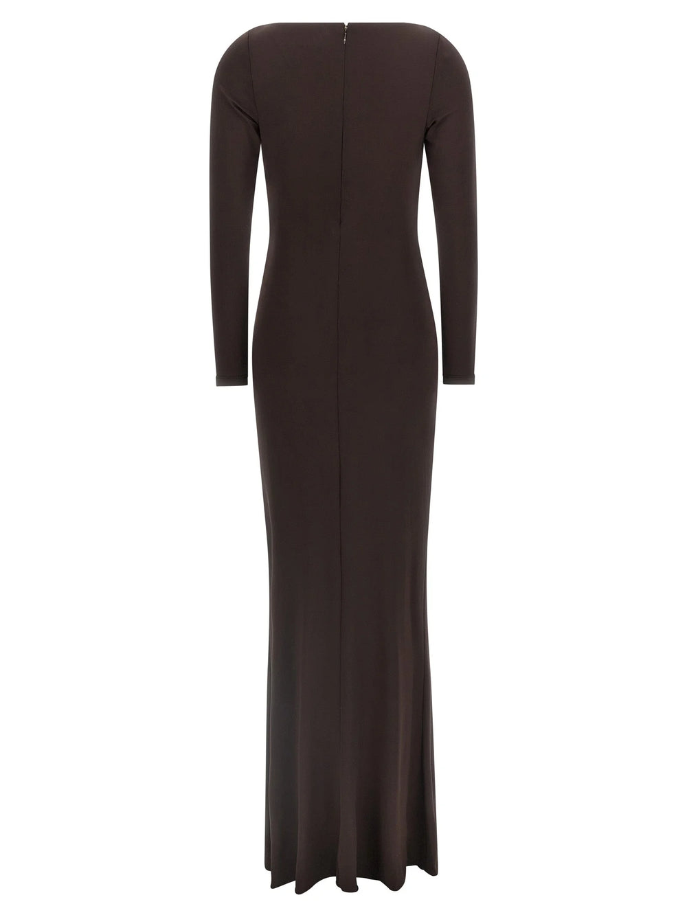 Elisabetta Franchi Brown Viscose Long Dress
