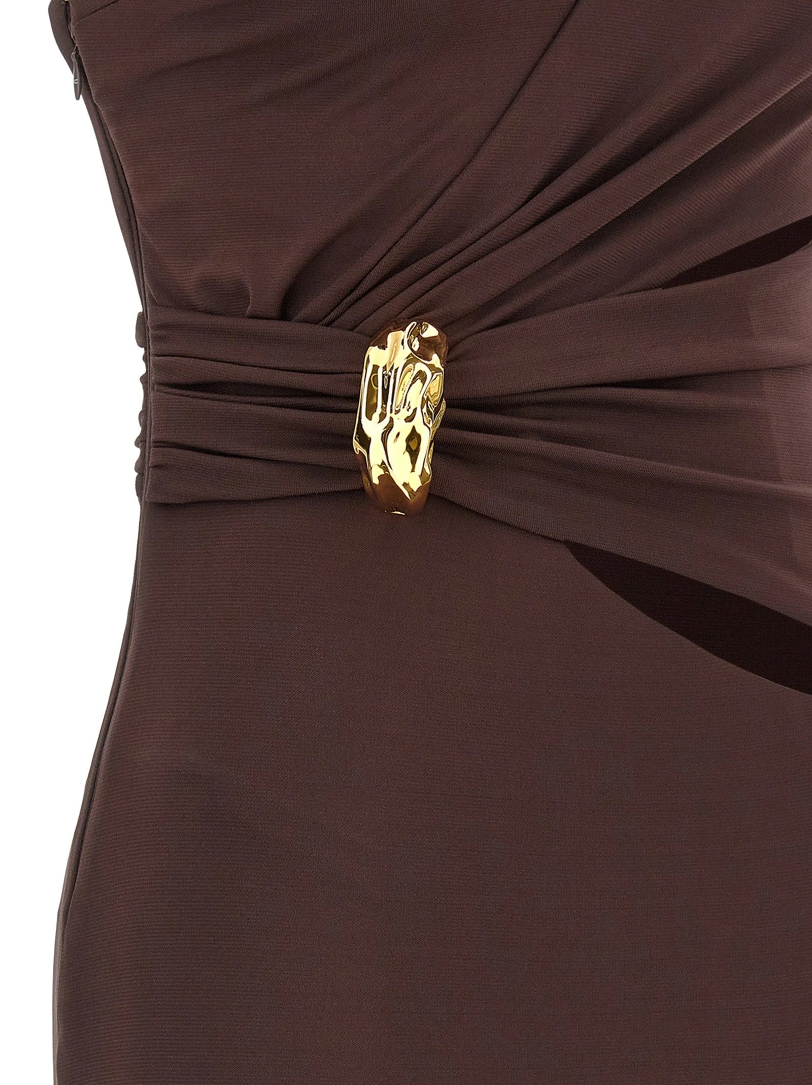 Elisabetta Franchi Brown Viscose Long Dress
