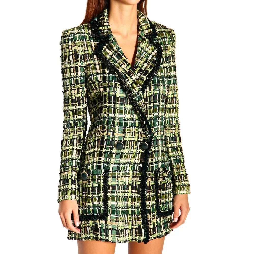 Elisabetta Franchi Green Viscose Women Blazer - IT40|S - Coats & Jackets