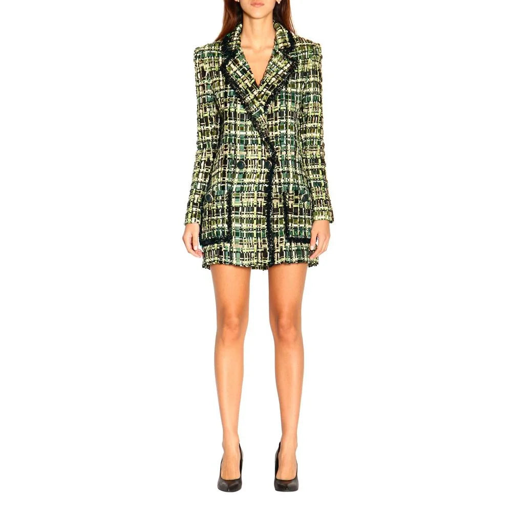 Elisabetta Franchi Green Viscose Women Blazer - IT40|S - Coats & Jackets