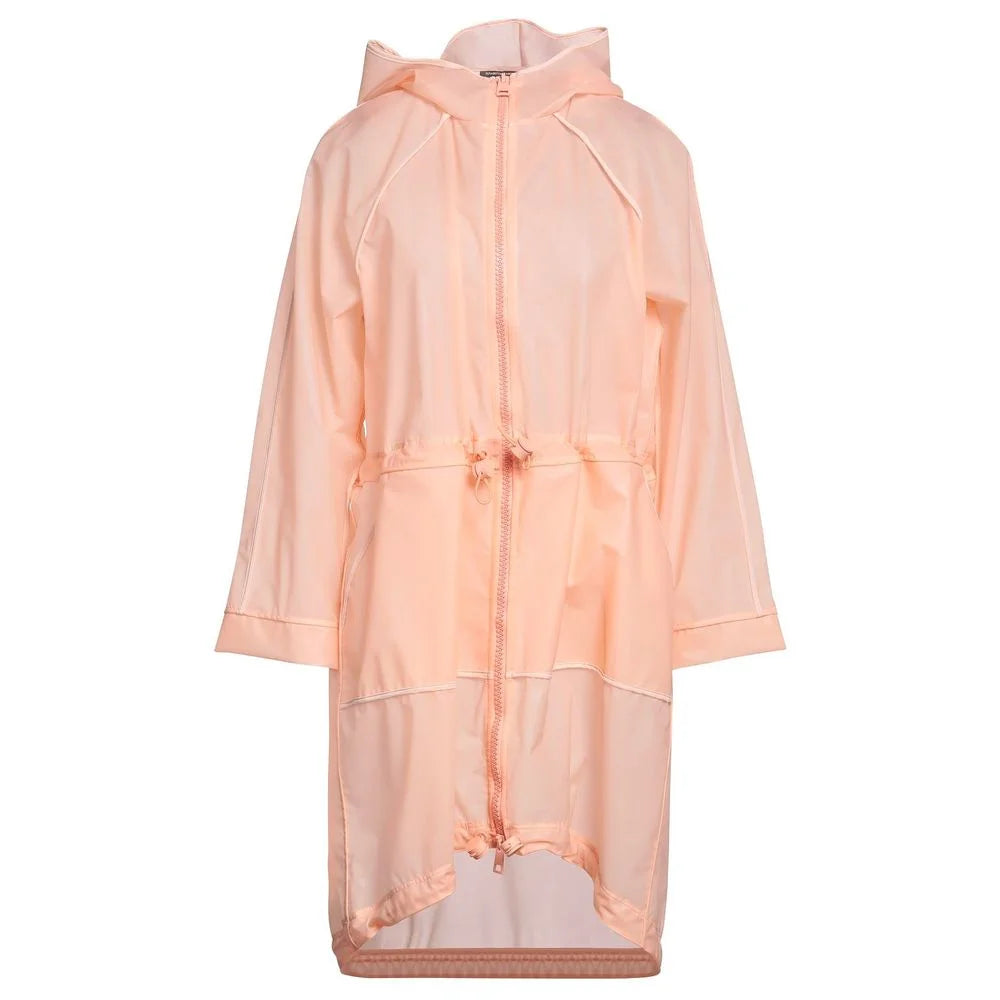 Elisabetta Franchi Powder Pink Long Waterproof Jacket - IT42|M - Rain Coats