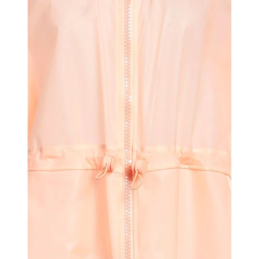 Elisabetta Franchi Powder Pink Long Waterproof Jacket - IT42|M - Rain Coats