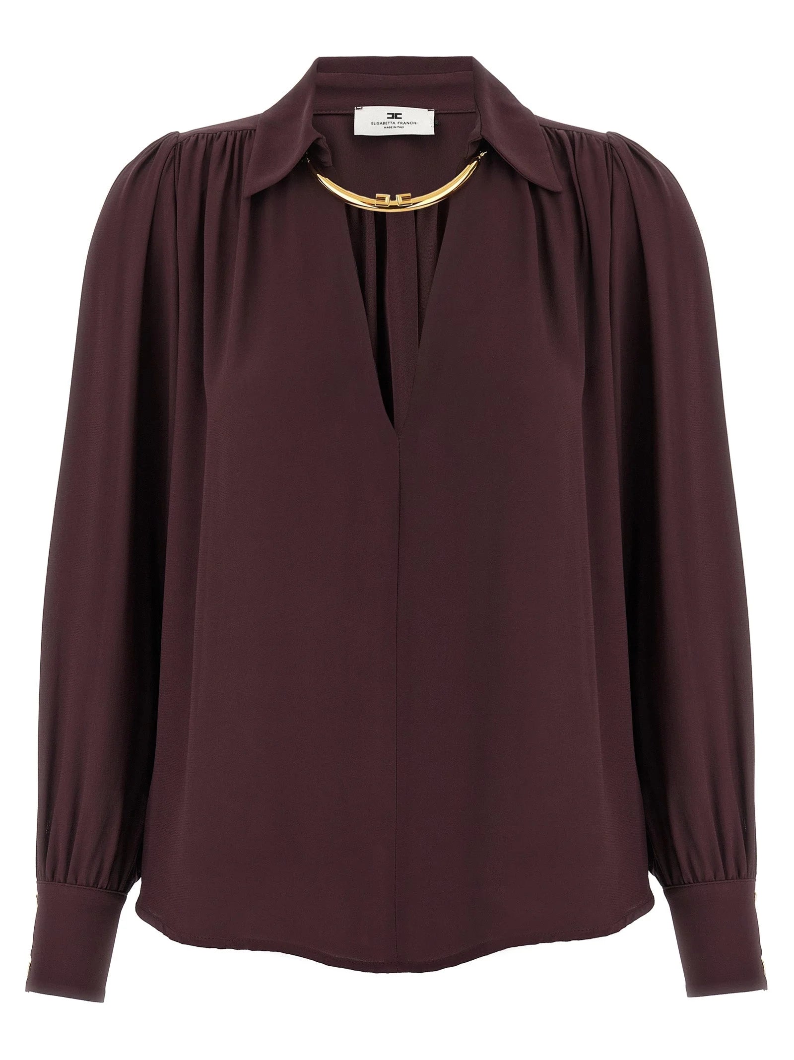 Elisabetta Franchi Purple Viscose Blouse - IT44