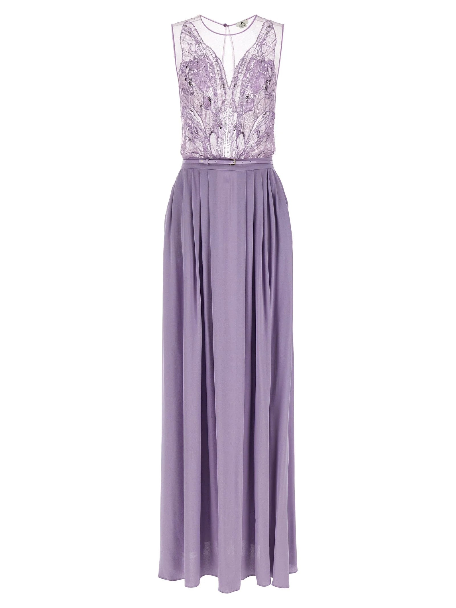Elisabetta Franchi Purple Viscose Long Dress