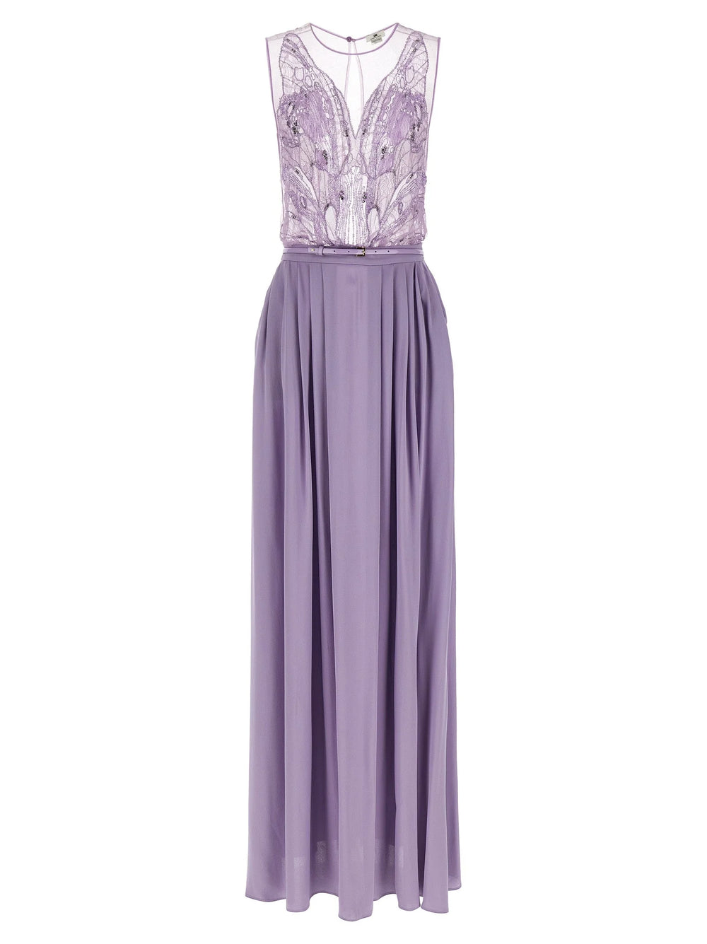 Elisabetta Franchi Purple Viscose Long Dress