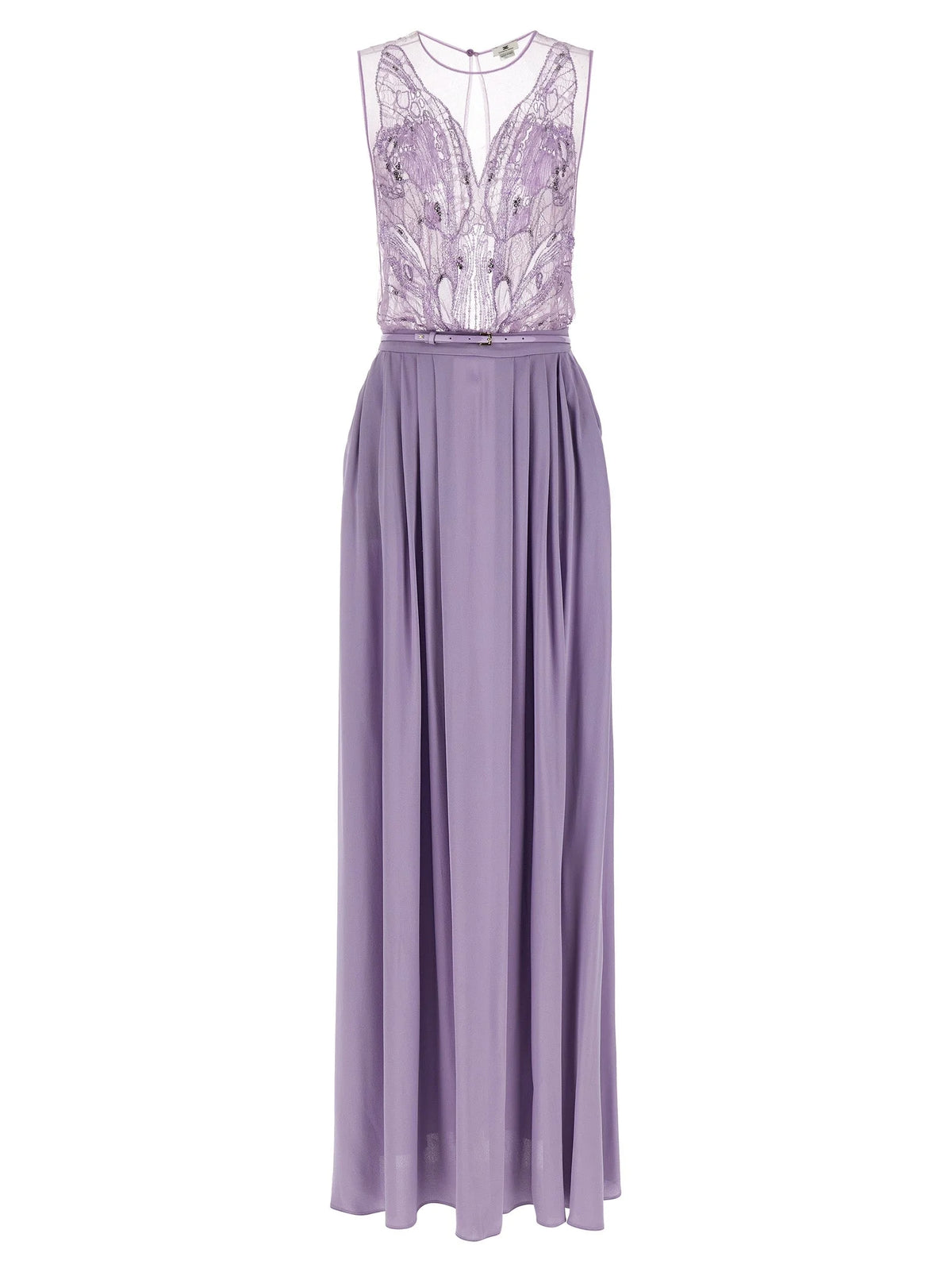 Elisabetta Franchi Purple Viscose Long Dress