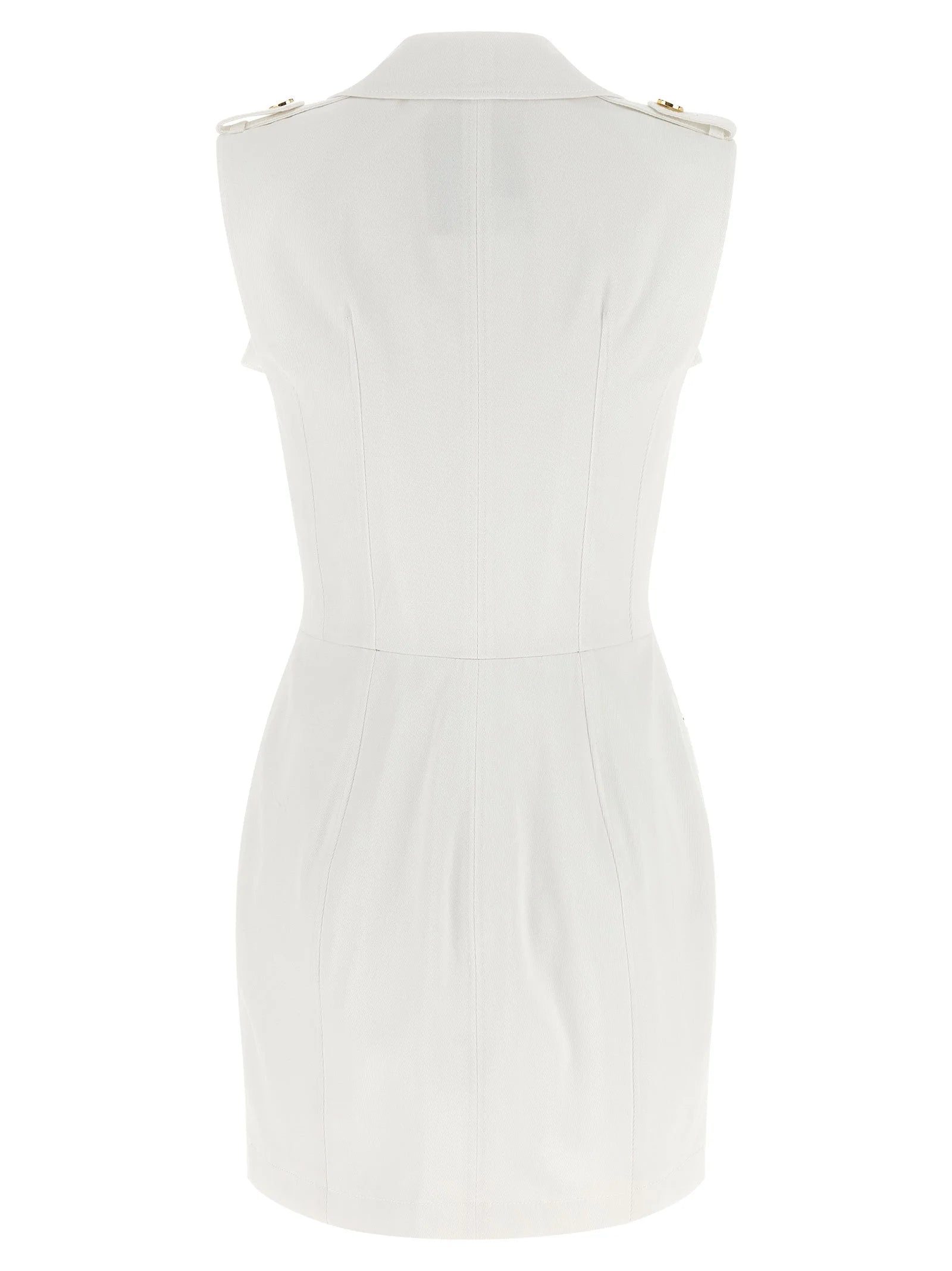 Elisabetta Franchi White Cotton Short Dress