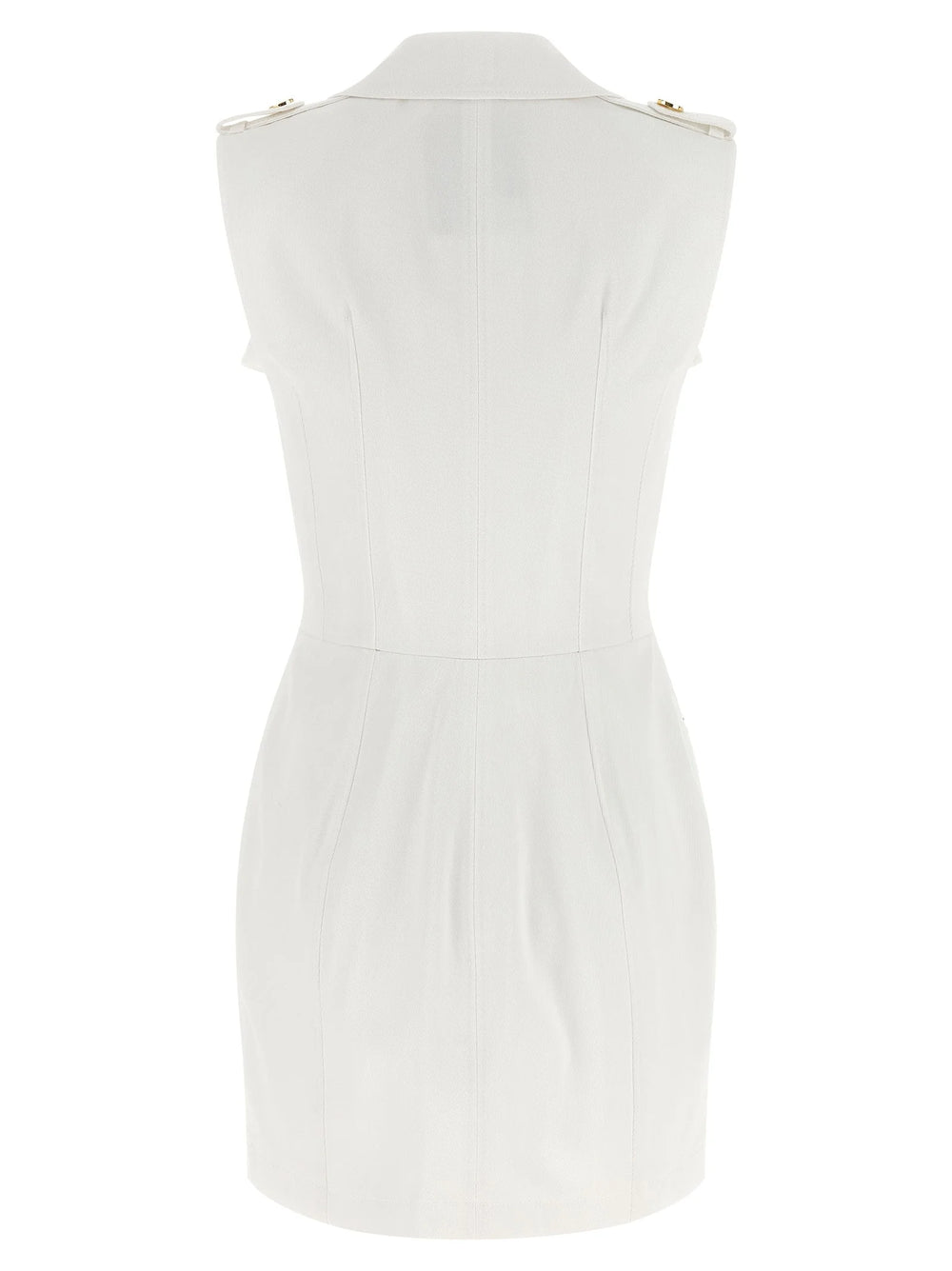Elisabetta Franchi White Cotton Short Dress