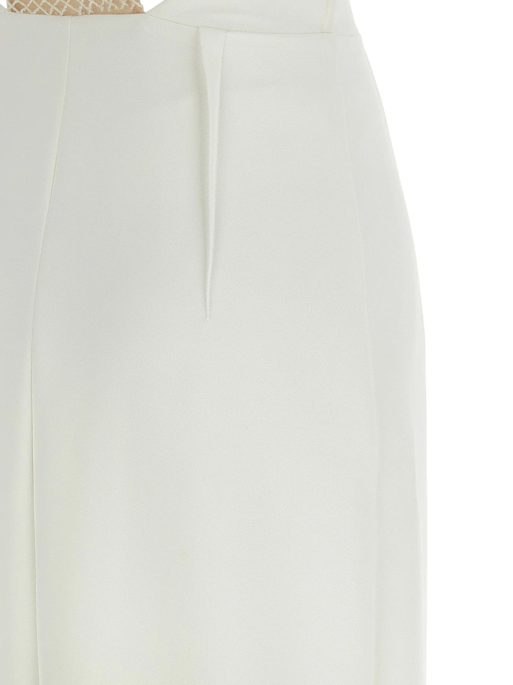 Elisabetta Franchi White Polyester Long Dress