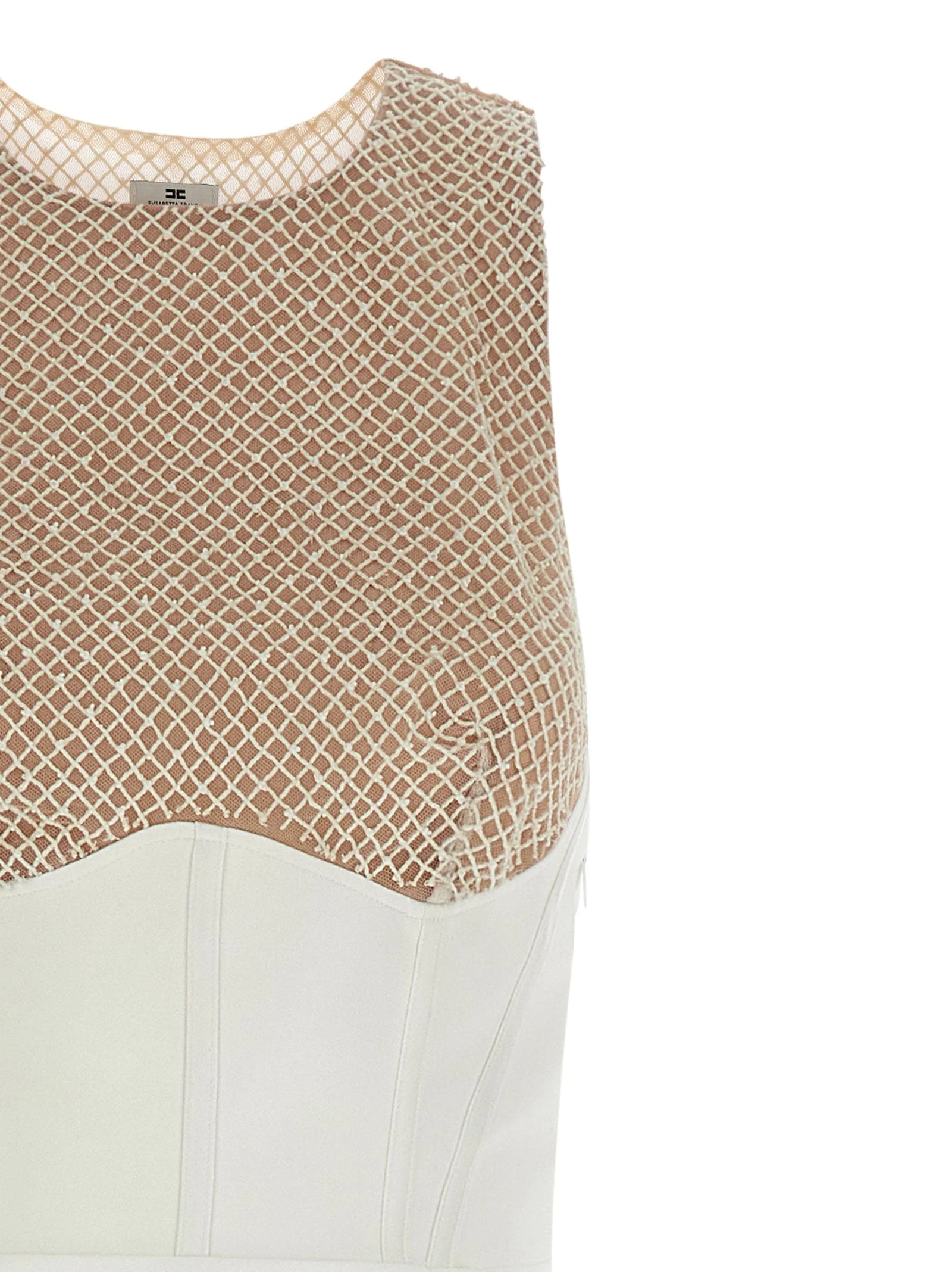 Elisabetta Franchi White Polyester Long Dress
