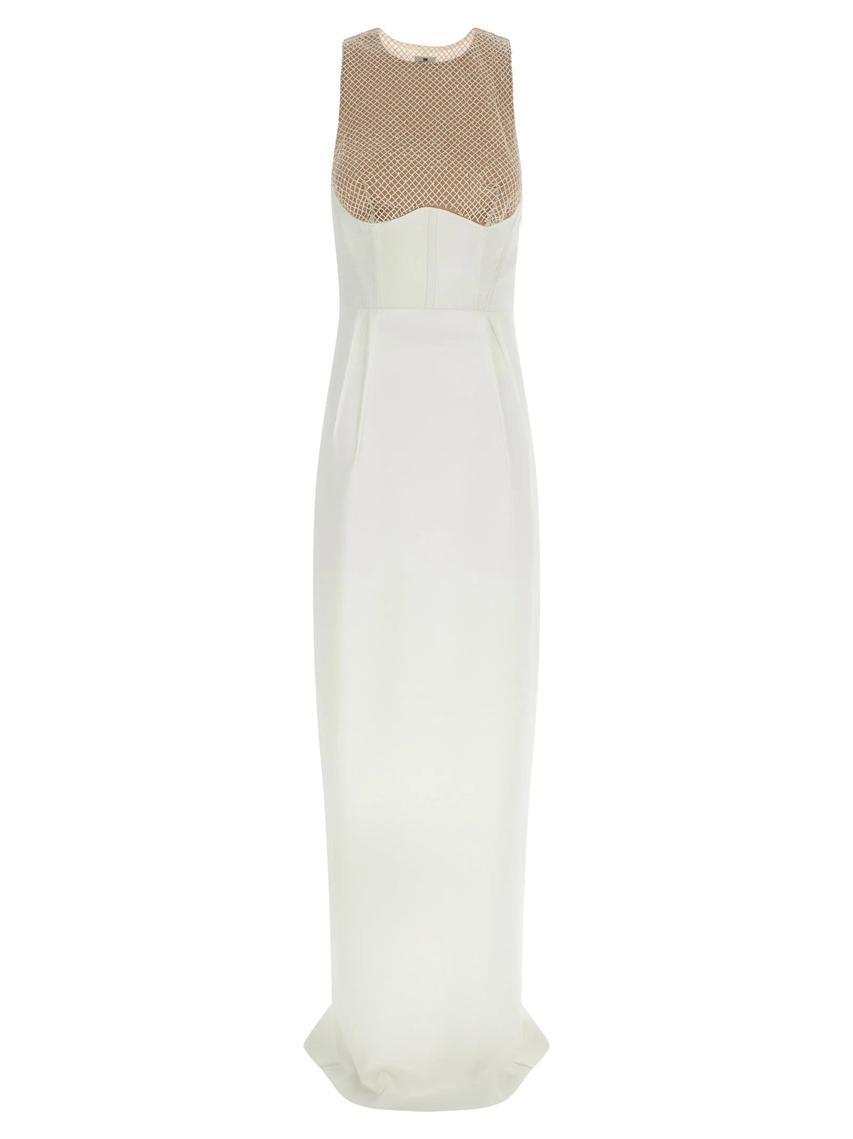 Elisabetta Franchi White Polyester Long Dress