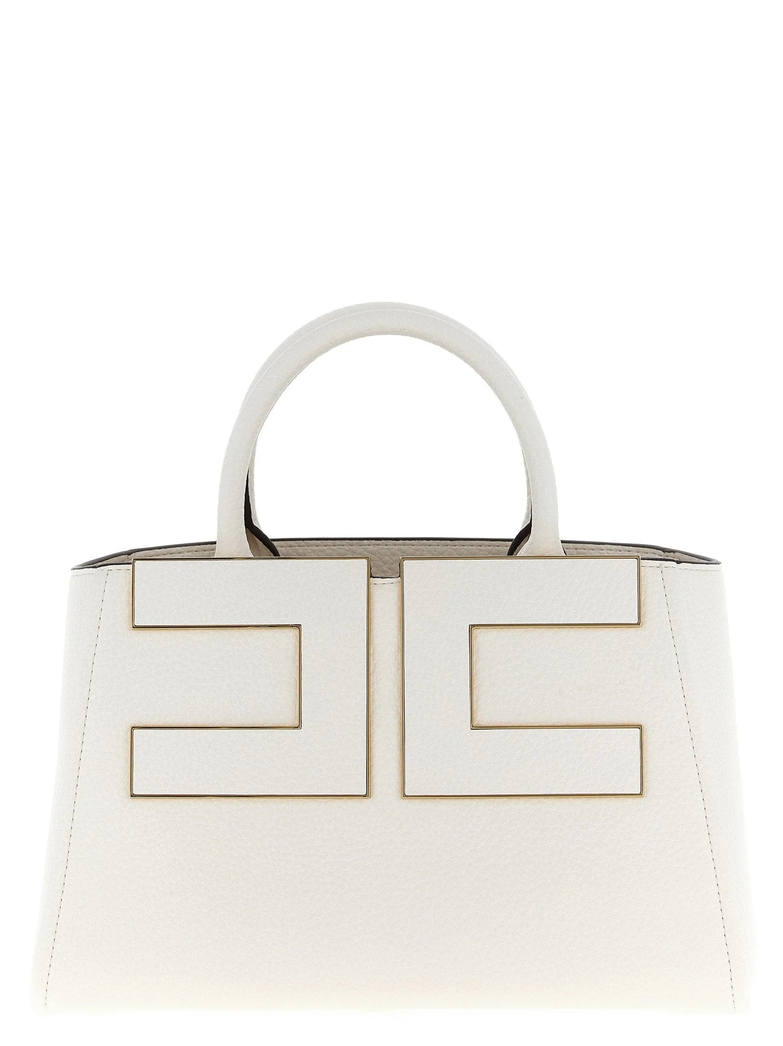 Elisabetta Franchi White Polyester Tote Bag