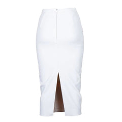 Elisabetta Franchi White Polyester Women Skirt - IT40|S