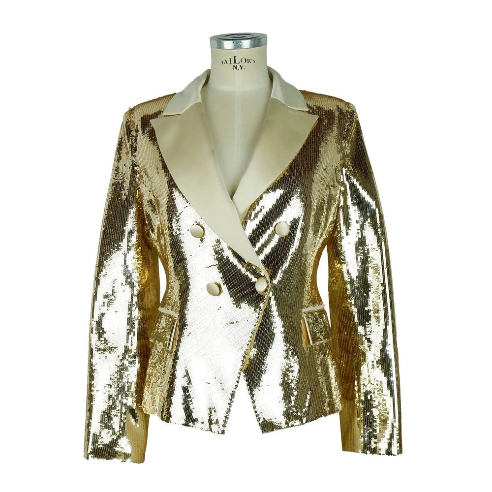 Elisabetta Franchi Yellow Polyester Women Blazer - Coats & Jackets